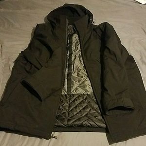 Jacket black rain proof water resistant